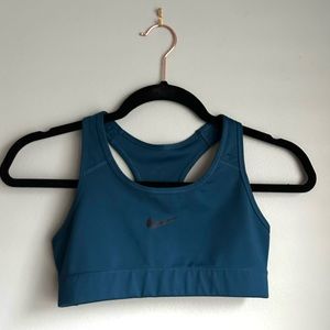 Blue Nike sports bra